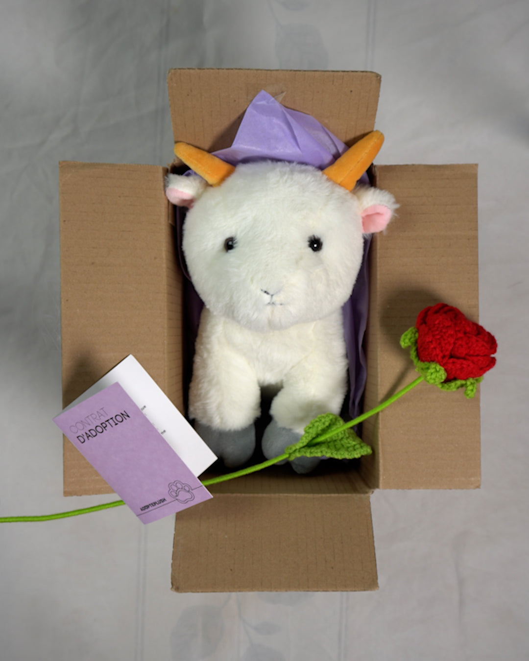 Rose tricotée au crochet