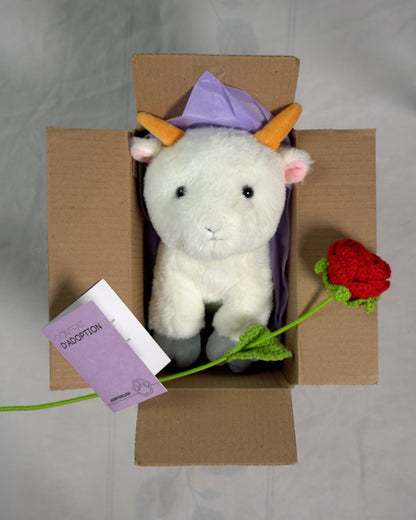 Rose tricotée au crochet